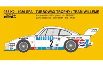 Decal – Porsche 935 K2 - 1980 Spa / Turbowax Trophy - Team Willeme
